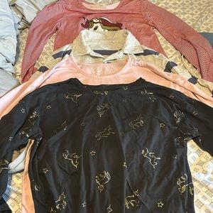 4 Girls Unicorn Long Sleeve Shirts - Large